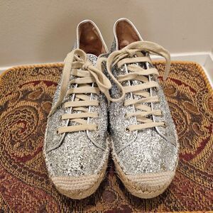 Paloma Barcelo Glitter Espadrilles Size 39